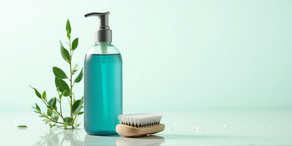 Herbal shoe cleaner bottle with foaming brush